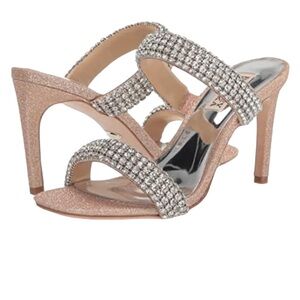 BADGLEY MISCHKA- SADE JEWELED DOUBLE BAND STILETTO Size 7